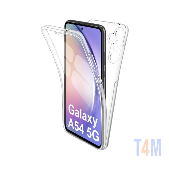 Capa de Silicone 360º para Samsung Galaxy A54 Transparente